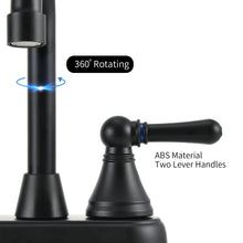Load image into Gallery viewer, OYMOV RV Bathroom Faucet - 4‘’ Non-Metallic 2-Handle (Bell Shape), Matte Black