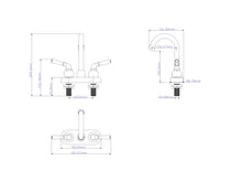 Load image into Gallery viewer, OYMOV RV Bathroom Faucet - 4‘’ Non-Metallic 2-Handle (Bell Shape), Matte Black