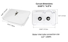 Load image into Gallery viewer, OYMOV RV Exterior Shower Box Kit with Lock for Outside, Outdoor, White