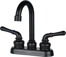 Load image into Gallery viewer, OYMOV RV Bathroom Faucet - 4‘’ Non-Metallic 2-Handle (Teapot Shape), Matte Black