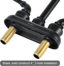 Load image into Gallery viewer, OYMOV RV Bathroom Faucet - 4‘’ Non-Metallic 2-Handle (Teapot Shape), Matte Black