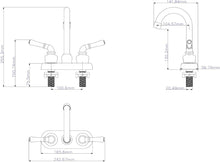 Load image into Gallery viewer, OYMOV RV Bathroom Faucet - 4‘’ Non-Metallic 2-Handle (Teapot Shape), Matte Black