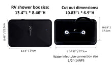 Load image into Gallery viewer, OYMOV RV Exterior Shower Box Kit with Lock for Outside, Outdoor, Black