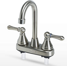 Load image into Gallery viewer, OYMOV RV Bathroom Faucet - 4‘’ Non-Metallic 2-Handle (Bell Shape), Brushed Nickel