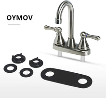 Load image into Gallery viewer, OYMOV RV Bathroom Faucet - 4‘’ Non-Metallic 2-Handle (Bell Shape), Brushed Nickel