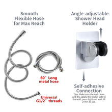 Load image into Gallery viewer, RV Shower Head with Hose - 5-Spray, High Pressure, Drill-free