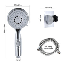 Load image into Gallery viewer, RV Shower Head with Hose - 5-Spray, High Pressure, Drill-free