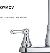 Load image into Gallery viewer, Two-Handle Non-Metallic RV Kitchen Sink Faucet with Pull-Down Sprayer-Chrome