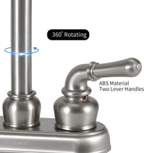 Load image into Gallery viewer, OYMOV RV Bathroom Faucet - 4‘’ 2-Handle (Teapot Shape), Brushed Nickel