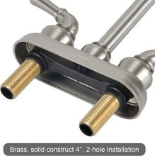 Load image into Gallery viewer, OYMOV RV Bathroom Faucet - 4‘’ 2-Handle (Teapot Shape), Brushed Nickel