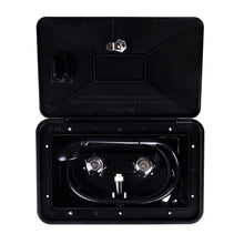 Load image into Gallery viewer, OYMOV RV Exterior Shower Box Kit with Lock for Outside, Outdoor, Black