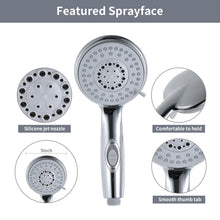Load image into Gallery viewer, High Pressure RV Shower Head w/Hose - 5-Spray RV Shower Head Kit Replacement w/ON/OFF Pause, Chrome, for RVs, Campers, Fifth Wheels, Motor Homes, Travel Trailers, Boats
