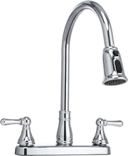 Load image into Gallery viewer, Non-Metallic RV Kitchen Faucet Two-Handle Pull-Down-Chrome
